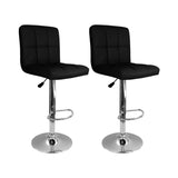 Set x 2 Sillas de Bar Confort Giratorias Alturas Ajustables Cuero Negro - SILLAS Y BUTACOS | Bylmo
