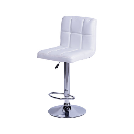 Set x 2 Sillas de Bar Confort Giratorias Ajustables en Altura Blanca - SILLAS Y BUTACOS | Bylmo