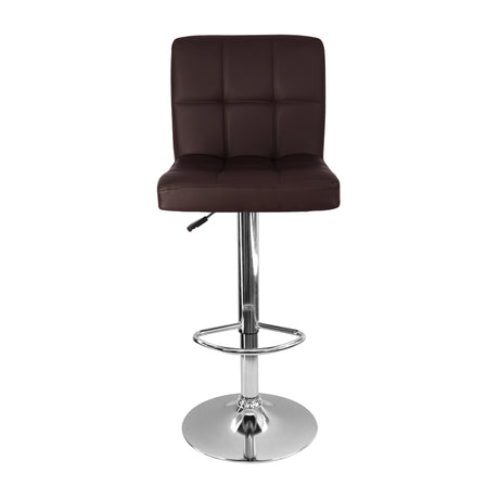 Set x 2 Sillas de Bar Confort Giratorias Altura Ajustable Cuero Ecológico Café - SILLAS Y BUTACOS | Bylmo