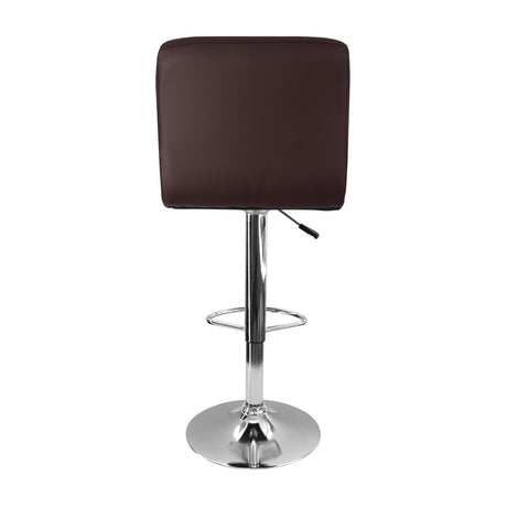 Set x 2 Sillas de Bar Confort Giratorias Altura Ajustable Cuero Ecológico Café - SILLAS Y BUTACOS | Bylmo