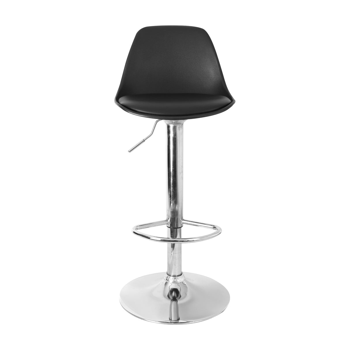 Set x 2 Sillas de Bar July Eco Cuero Negro Ajustables en Altura - SILLAS Y BUTACOS | Bylmo