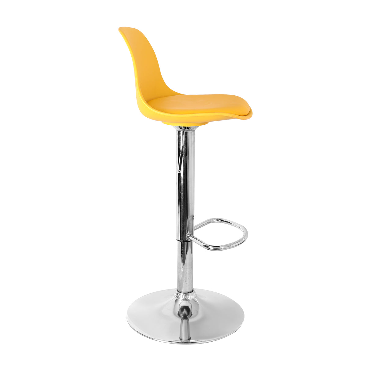 Set x 2 Sillas de Bar July Amarilla Eco Cuero Ajustable en Altura - SILLAS Y BUTACOS | Bylmo