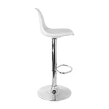 Set x 3 Sillas de Bar July Blanca Eco Cuero Cromado Ajustable en Altura - SILLAS Y BUTACOS | Bylmo