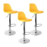 Set x 3 Sillas de Bar July Amarillo Cuero Ecológico Ajustable en Altura - SILLAS Y BUTACOS | Bylmo