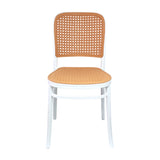 Silla de Comedor Amis Clásica Moderna Blanco y Beige Polipropileno. - SILLAS Y BUTACOS | Bylmo