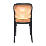 Silla de Comedor Amis Polipropileno 40x46 cm Negra y Beige Moderna - SILLAS Y BUTACOS | Bylmo