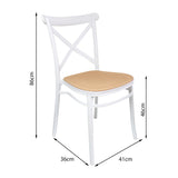 Silla de Comedor Plast Clásica Blanco 41x86cm - SILLAS Y BUTACOS | Bylmo