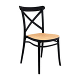 Silla de Comedor Plast Moderna Negra 41x86cm - SILLAS Y BUTACOS | Bylmo