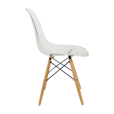 Silla de Comedor DKR Eiffel Policarbonato Transparente - SILLAS Y BUTACOS | Bylmo