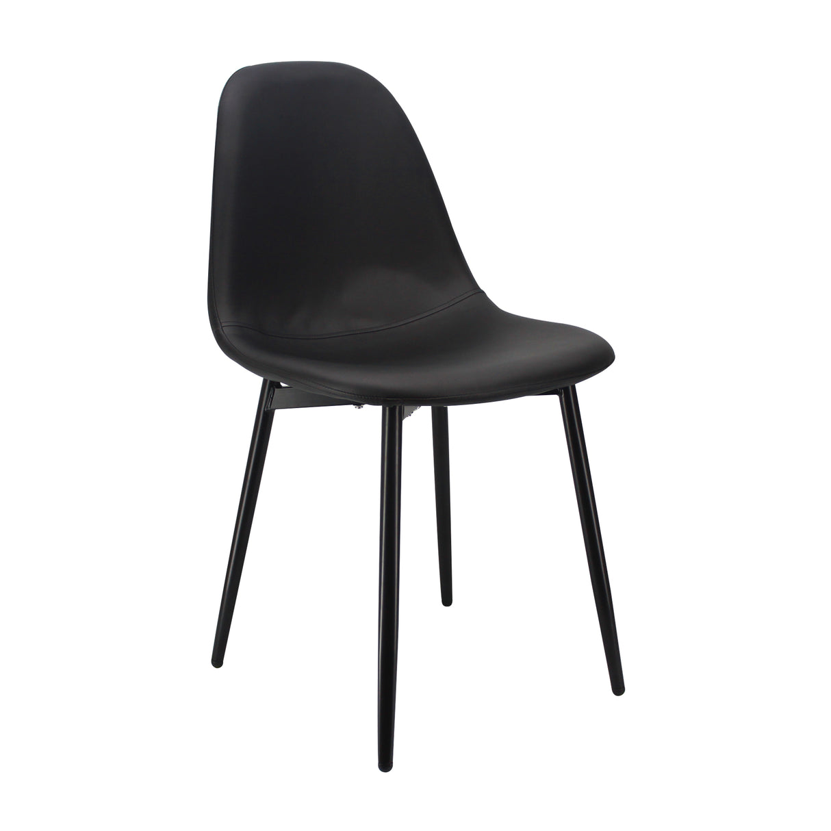 Silla de Comedor BP Moderna Negra con Asiento Acolchado de Poliuretano - SILLAS Y BUTACOS | Bylmo