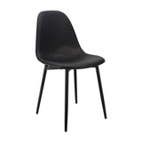 Silla de Comedor BP Moderna Negra con Asiento Acolchado de Poliuretano - SILLAS Y BUTACOS | Bylmo