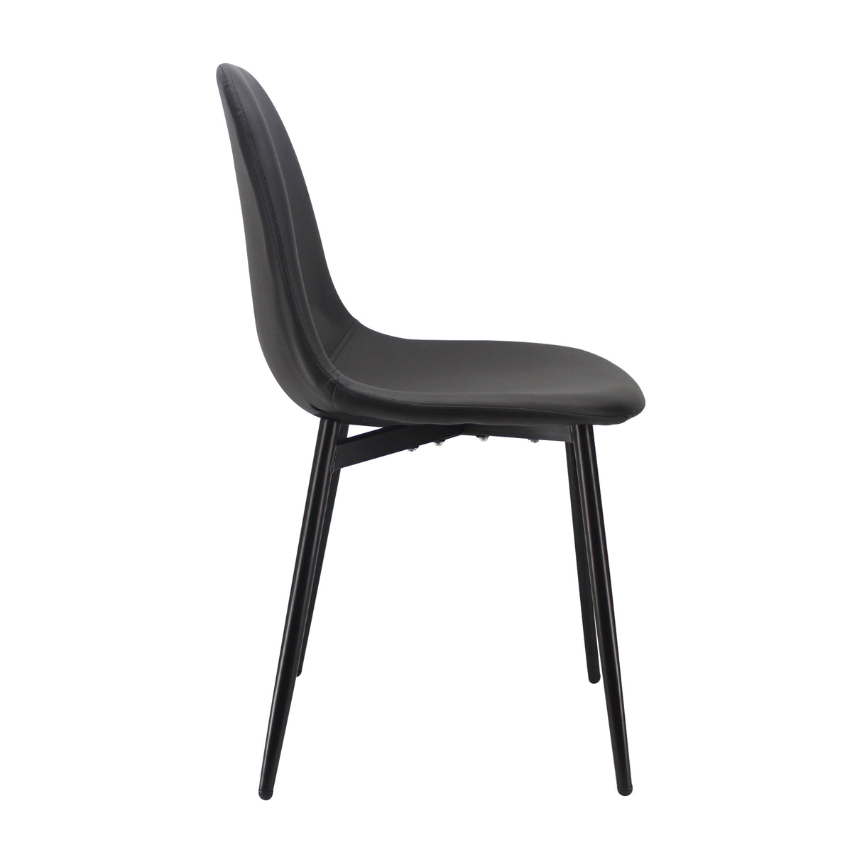 Silla de Comedor BP Moderna Negra con Asiento Acolchado de Poliuretano - SILLAS Y BUTACOS | Bylmo