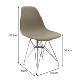 Silla de Comedor DKR Eames Beige 62x44 cm Polipropileno Diseño Moderno - SILLAS Y BUTACOS | Bylmo