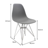 Silla de Comedor DKR Eames Gris 62x44 cm Polipropileno Diseño Moderno - SILLAS Y BUTACOS | Bylmo