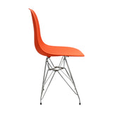 Silla de Comedor DKR Eames Naranja 62x44 cm Polipropileno Diseño Moderno - SILLAS Y BUTACOS | Bylmo