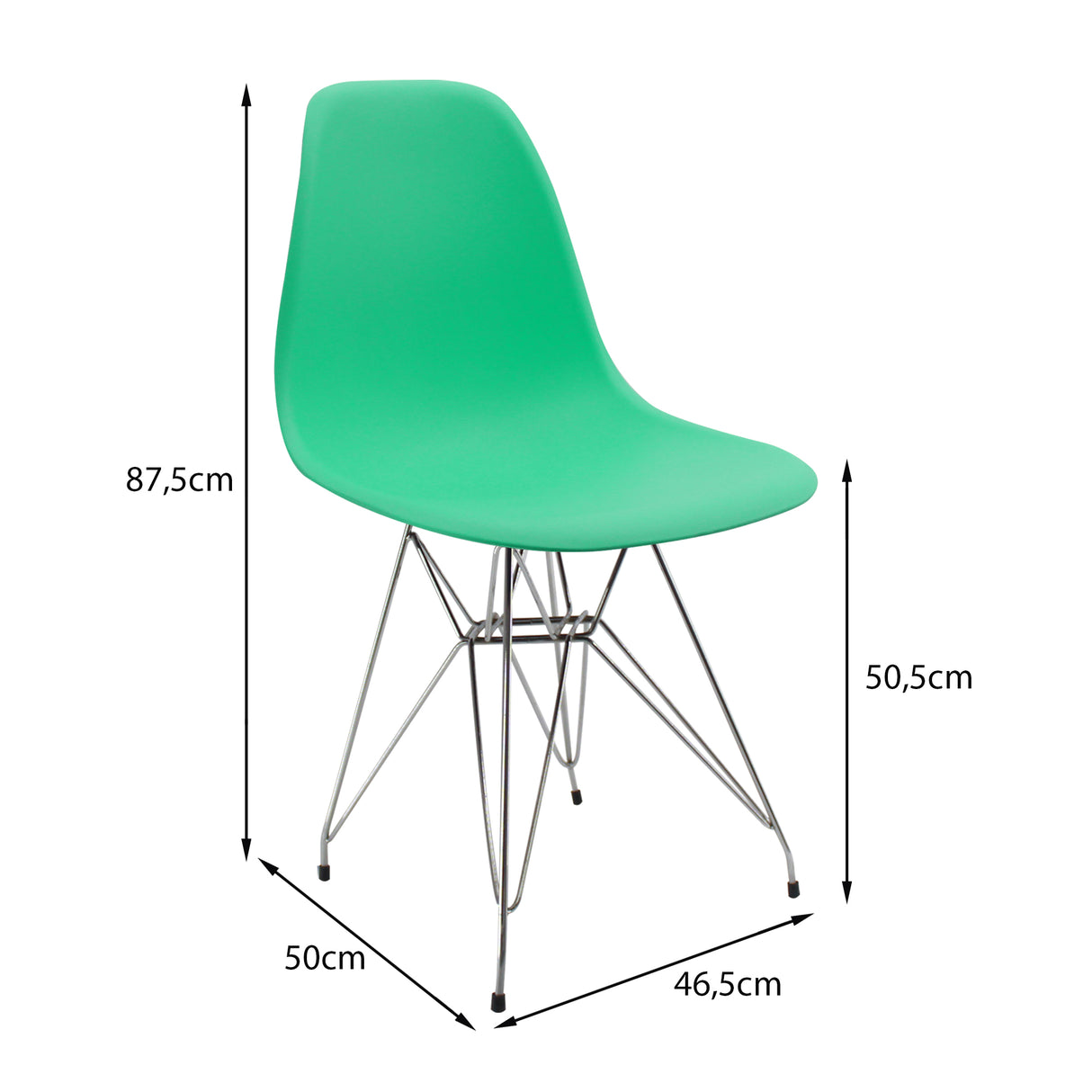 Silla de Comedor DKR Eames Verde Menta 62x44 cm Polipropileno Diseño Moderno - SILLAS Y BUTACOS | Bylmo