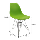 Silla de Comedor DKR Eames Verde 62x44 cm Polipropileno Diseño Moderno - SILLAS Y BUTACOS | Bylmo