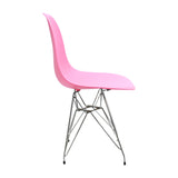 Silla de Comedor DKR Eames Rosada 62x44 cm Polipropileno Diseño Moderno - SILLAS Y BUTACOS | Bylmo