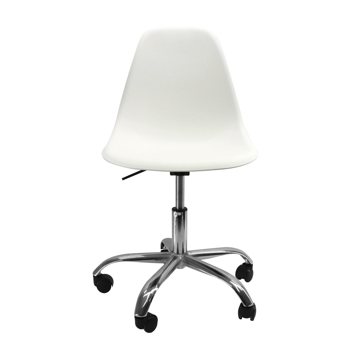 Silla de Comedor DKR Eames Ruedas Blanco 45x90cm Moderna - Sillas y Butacos | Bylmo