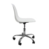 Silla de Comedor DKR Eames Ruedas Blanco 45x90cm Moderna - Sillas y Butacos | Bylmo