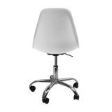 Silla de Comedor DKR Eames Ruedas Blanco 45x90cm Moderna - Sillas y Butacos | Bylmo