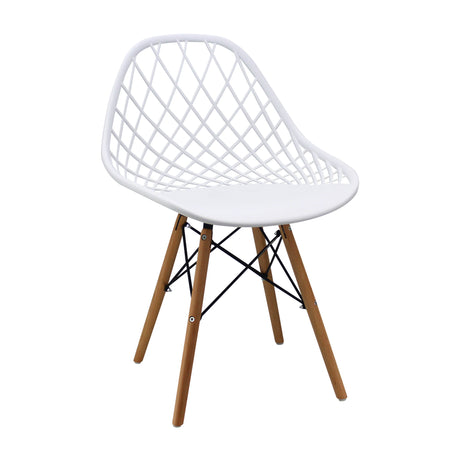 Silla de Comedor Kaila Moderno Polipropileno 49x79 cm Blanco. - Sillas y Butacos | Bylmo