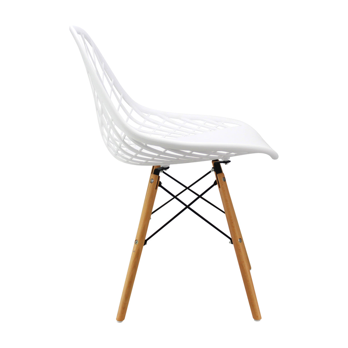 Silla de Comedor Kaila Moderno Polipropileno 49x79 cm Blanco. - Sillas y Butacos | Bylmo