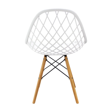 Silla de Comedor Kaila Moderno Polipropileno 49x79 cm Blanco. - Sillas y Butacos | Bylmo