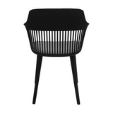 Silla de Comedor Mena Negra 57x80cm Diseño Moderno en Polipropileno con Brazos - Sillas y Butacos | Bylmo