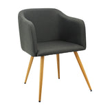 Silla de Comedor BM Lino Grafito Con Brazos - Sillas y Butacos | Bylmo
