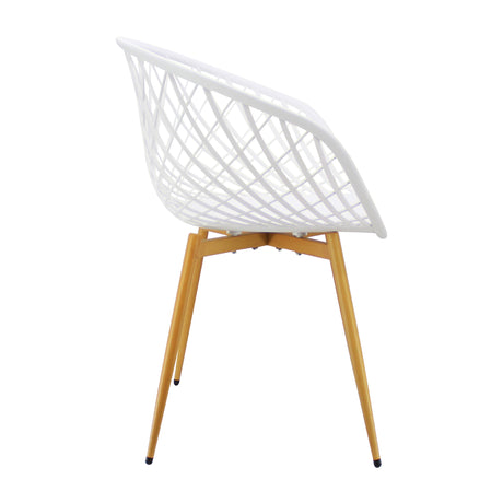 Silla de Comedor Loa Moderna Blanco Polipropileno - Sillas y Butacos | Bylmo