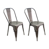 Kit x 2 Sillas Comedor Titan Tolix Rústicas 36x86 cm metal - Sillas y Butacos | Bylmo