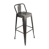 Silla Bar Titan Tolix Rústica 41.5x78 cm Metal Con Espaldar - Sillas y Butacos | Bylmo