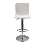 Silla Bar Wave Blanca con Espaldar Altura Regulable - Sillas y Butacos | Bylmo