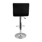 Silla Bar Wave Negra con Eco Cuero y Asiento Ajustable de Altura - Sillas y Butacos | Bylmo