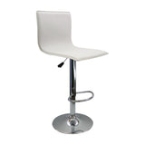 Set x 2 Sillas de Bar Wave Blanco Cuero Ecológico Altura Ajustable - Sillas y Butacos | Bylmo