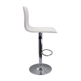 Set x 2 Sillas de Bar Wave Blanco Cuero Ecológico Altura Ajustable - Sillas y Butacos | Bylmo