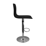 Set x 2 Sillas de Bar Wave Negro Eco Cuero Altura Ajustable - Sillas y Butacos | Bylmo