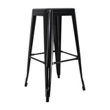 Silla Bar Titan Tolix Negro Alta Moderna 41.5x78cm Sin Espaldar - Sillas y Butacos | Bylmo