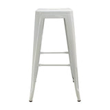 Silla Bar Titan Tolix Blanca 41.5x78cm Clásico sin Espaldar. - Sillas y Butacos | Bylmo