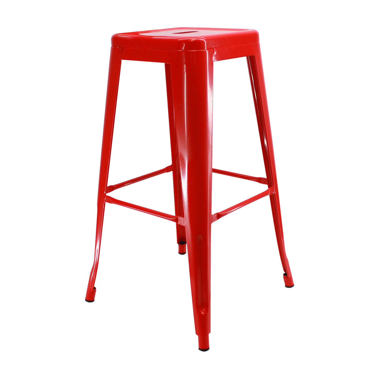 Silla Bar Titan Tolix 41.5x78cm Rojo Sin Espaldar - Sillas y Butacos | Bylmo