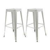 Set x 2 Sillas de Bar Titan Tolix Blanco 41.5x78cm Sin Espaldar - Sillas y Butacos | Bylmo