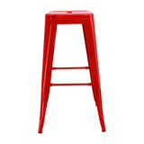 Set x 2 Sillas de Bar Titan Tolix Rojo 41.5x78cm Sin Espaldar - Sillas y Butacos | Bylmo