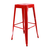 Set x 2 Sillas de Bar Titan Tolix Rojo 41.5x78cm Sin Espaldar - Sillas y Butacos | Bylmo
