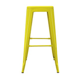 Set x 3 Sillas de Bar Titan Tolix Amarillo 41.5x78cm Sin Espaldar - Sillas y Butacos | Bylmo