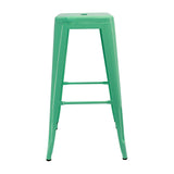 Set x 3 Sillas de Bar Titan Tolix Verde Menta Clásico 41.5x78cm Sin Espaldar - Sillas y Butacos | Bylmo