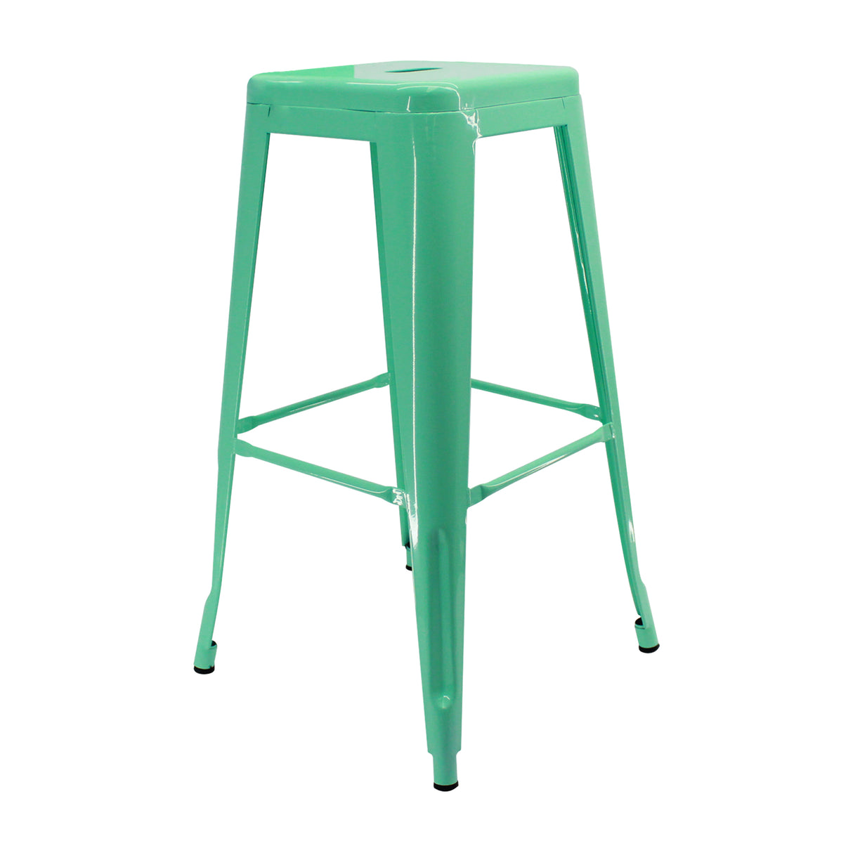 Set x 3 Sillas de Bar Titan Tolix Verde Menta Clásico 41.5x78cm Sin Espaldar - Sillas y Butacos | Bylmo