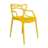 Silla para Exteriores Solna 54 cm Amarillo Europeo con Apoya Brazos - Sillas de Exterior | Bylmo