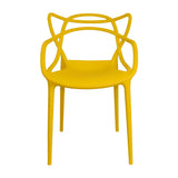 Silla para Exteriores Solna 54 cm Amarillo Europeo con Apoya Brazos - Sillas de Exterior | Bylmo