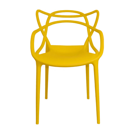 Silla para Exteriores Solna 54 cm Amarillo Europeo con Apoya Brazos - Sillas de Exterior | Bylmo